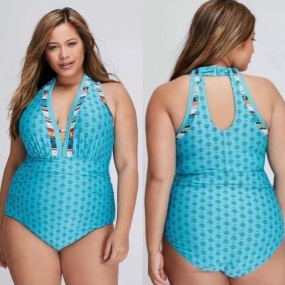 Lane Bryant NWOT One Piece Swimsuit With P…